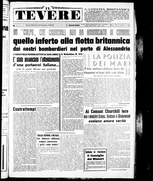 Il Tevere : quotidiano di Mezzogiorno