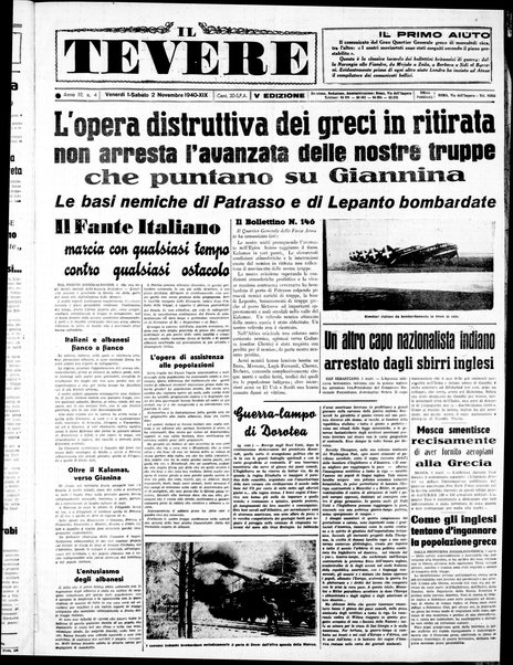 Il Tevere : quotidiano di Mezzogiorno