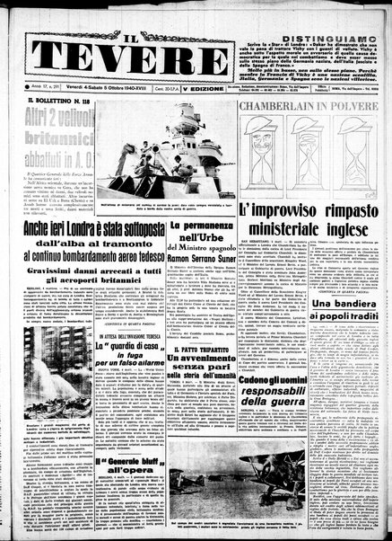 Il Tevere : quotidiano di Mezzogiorno