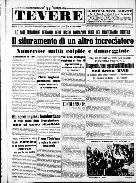 Il Tevere : quotidiano di Mezzogiorno