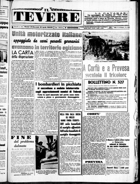 Il Tevere : quotidiano di Mezzogiorno