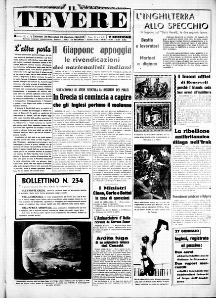 Il Tevere : quotidiano di Mezzogiorno