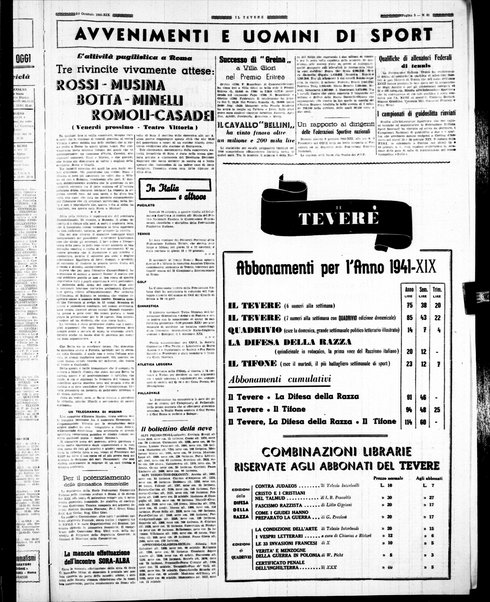 Il Tevere : quotidiano di Mezzogiorno