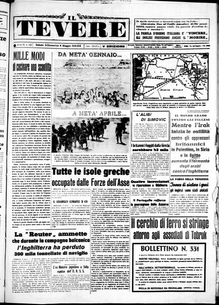 Il Tevere : quotidiano di Mezzogiorno