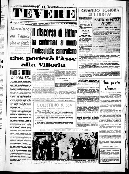 Il Tevere : quotidiano di Mezzogiorno