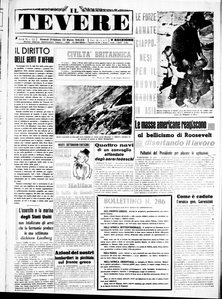 Il Tevere : quotidiano di Mezzogiorno