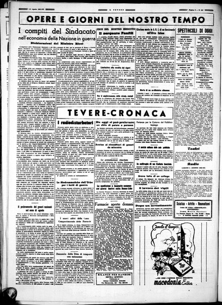 Il Tevere : quotidiano di Mezzogiorno