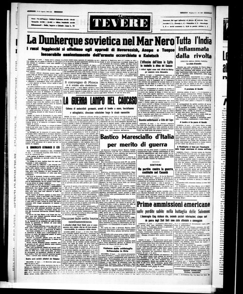 Il Tevere : quotidiano di Mezzogiorno