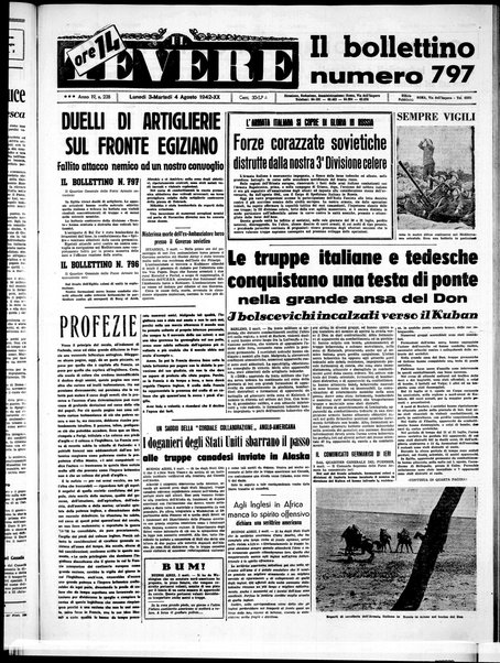 Il Tevere : quotidiano di Mezzogiorno