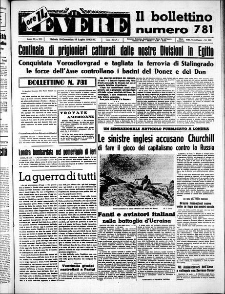 Il Tevere : quotidiano di Mezzogiorno