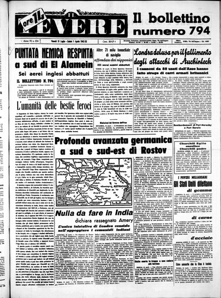 Il Tevere : quotidiano di Mezzogiorno