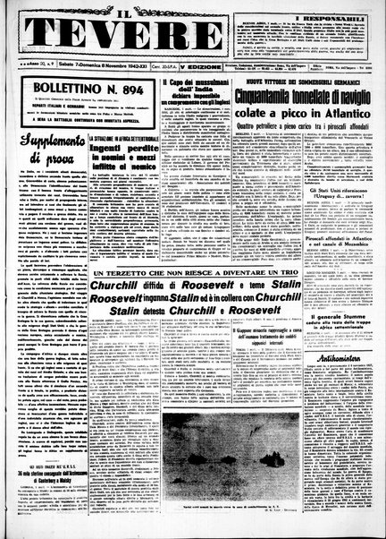 Il Tevere : quotidiano di Mezzogiorno