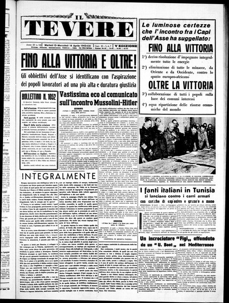 Il Tevere : quotidiano di Mezzogiorno