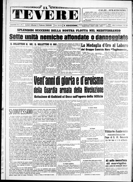 Il Tevere : quotidiano di Mezzogiorno