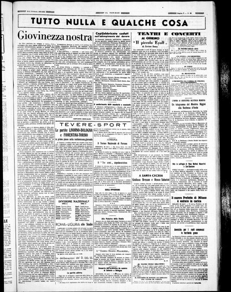 Il Tevere : quotidiano di Mezzogiorno