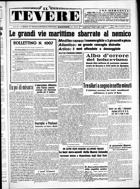 Il Tevere : quotidiano di Mezzogiorno