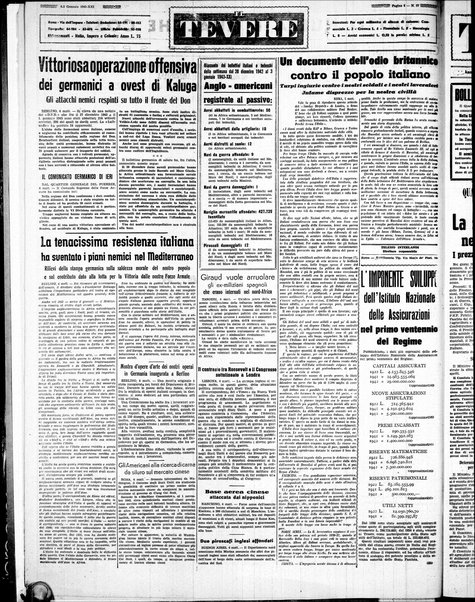 Il Tevere : quotidiano di Mezzogiorno