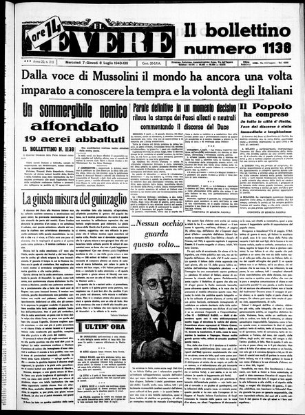 Il Tevere : quotidiano di Mezzogiorno