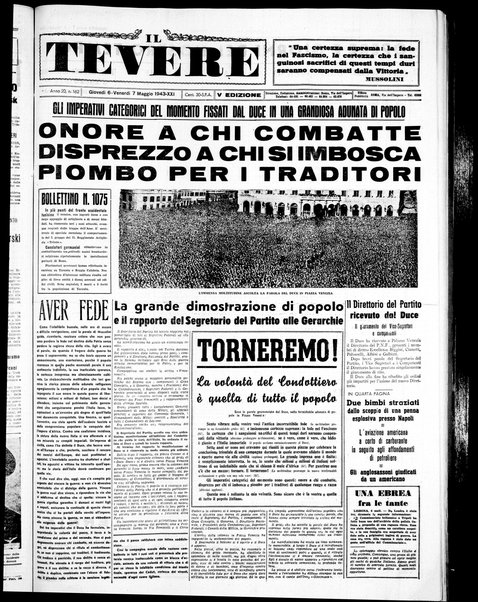 Il Tevere : quotidiano di Mezzogiorno