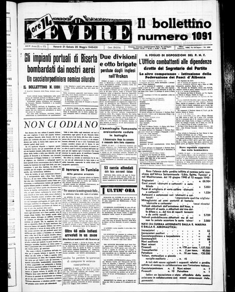 Il Tevere : quotidiano di Mezzogiorno