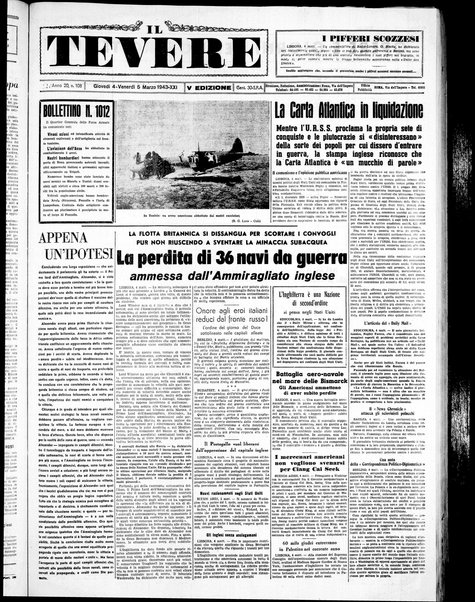 Il Tevere : quotidiano di Mezzogiorno