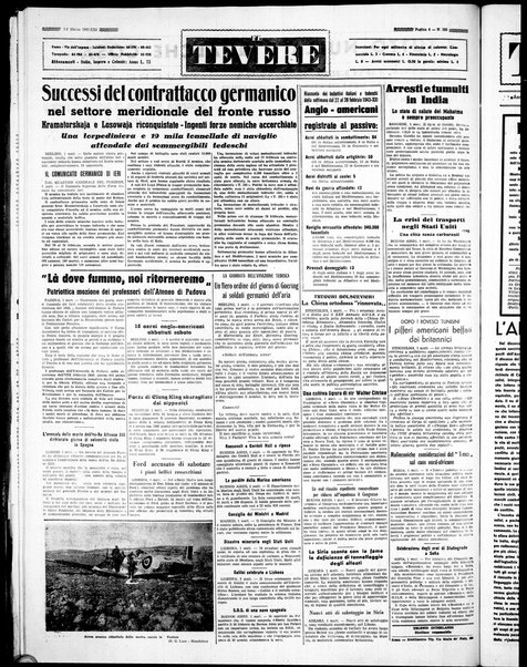 Il Tevere : quotidiano di Mezzogiorno