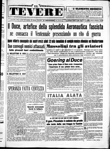 Il Tevere : quotidiano di Mezzogiorno