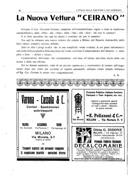 L'Italia nelle industrie e nei commerci rassegna mensile del Movimento economico in Italia