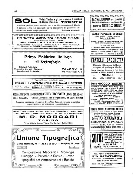 L'Italia nelle industrie e nei commerci rassegna mensile del Movimento economico in Italia