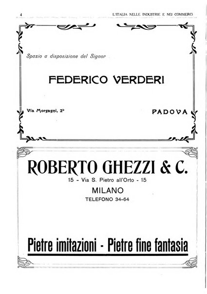 L'Italia nelle industrie e nei commerci rassegna mensile del Movimento economico in Italia
