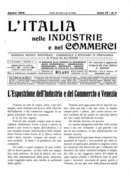 L'Italia nelle industrie e nei commerci rassegna mensile del Movimento economico in Italia