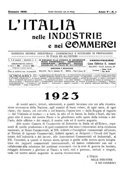 L'Italia nelle industrie e nei commerci rassegna mensile del Movimento economico in Italia