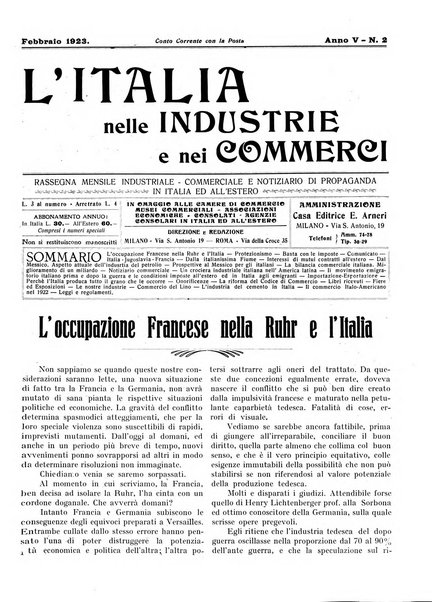 L'Italia nelle industrie e nei commerci rassegna mensile del Movimento economico in Italia