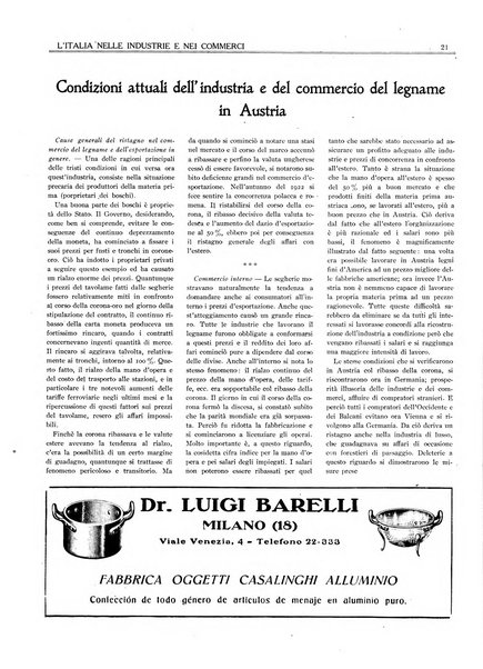 L'Italia nelle industrie e nei commerci rassegna mensile del Movimento economico in Italia