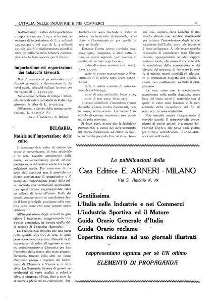 L'Italia nelle industrie e nei commerci rassegna mensile del Movimento economico in Italia