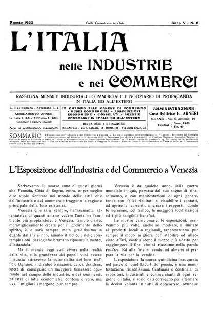 L'Italia nelle industrie e nei commerci rassegna mensile del Movimento economico in Italia