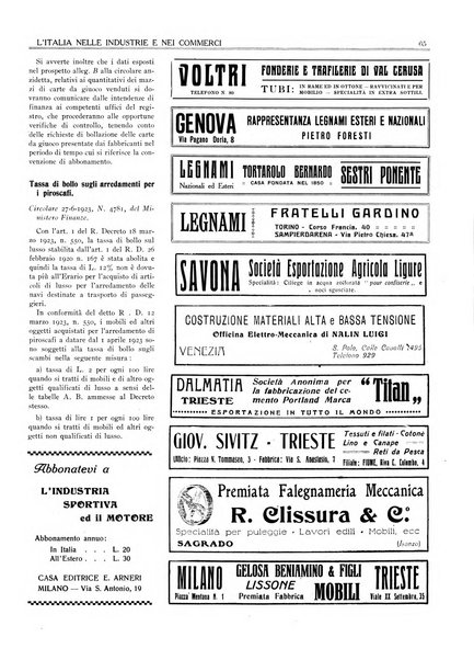 L'Italia nelle industrie e nei commerci rassegna mensile del Movimento economico in Italia