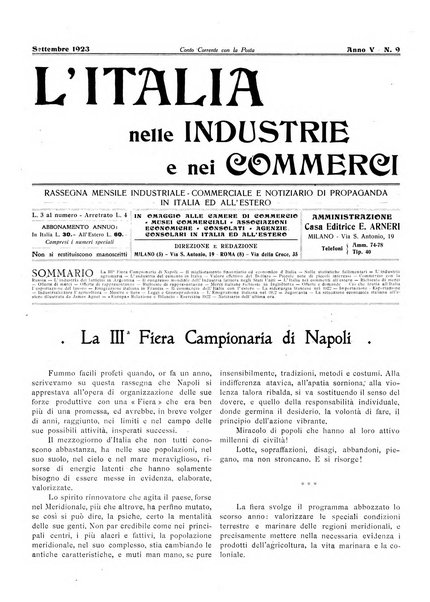 L'Italia nelle industrie e nei commerci rassegna mensile del Movimento economico in Italia