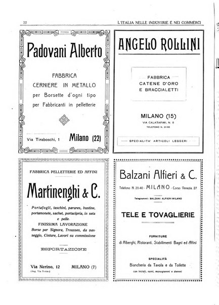 L'Italia nelle industrie e nei commerci rassegna mensile del Movimento economico in Italia