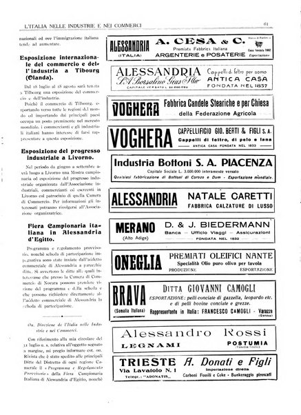 L'Italia nelle industrie e nei commerci rassegna mensile del Movimento economico in Italia