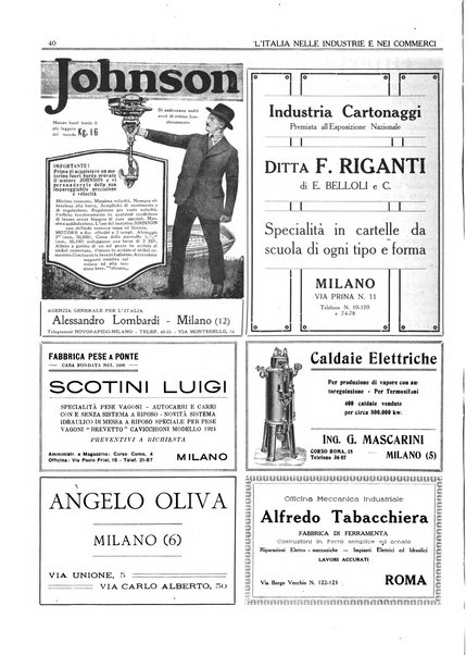 L'Italia nelle industrie e nei commerci rassegna mensile del Movimento economico in Italia