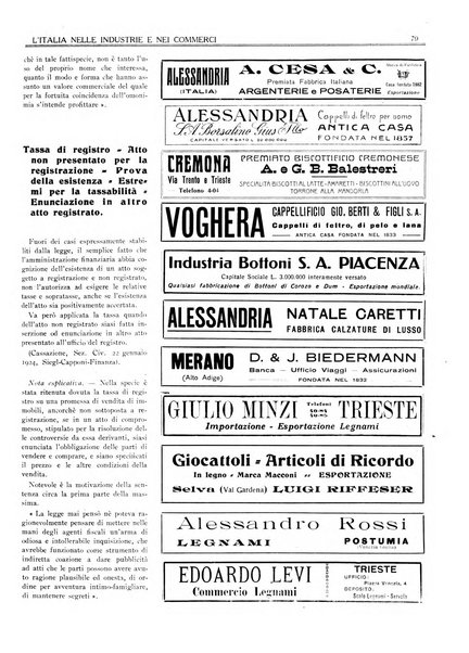 L'Italia nelle industrie e nei commerci rassegna mensile del Movimento economico in Italia