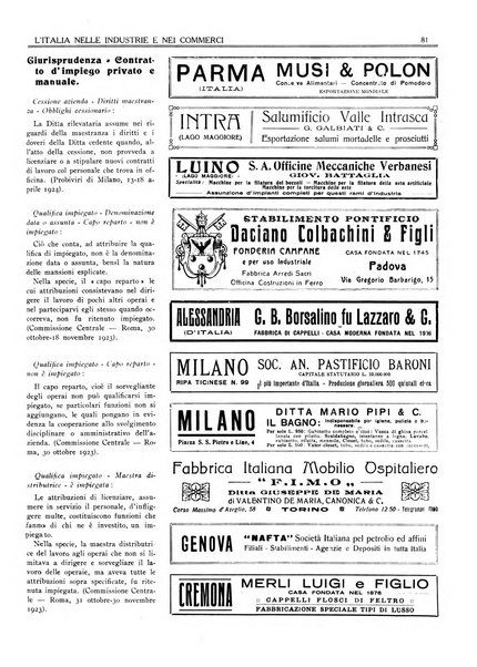 L'Italia nelle industrie e nei commerci rassegna mensile del Movimento economico in Italia