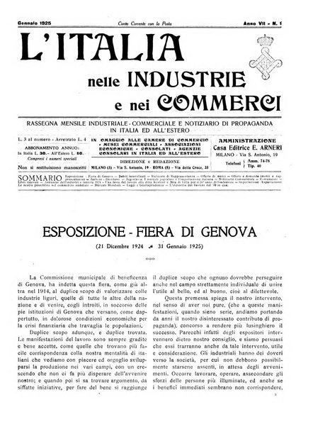 L'Italia nelle industrie e nei commerci rassegna mensile del Movimento economico in Italia