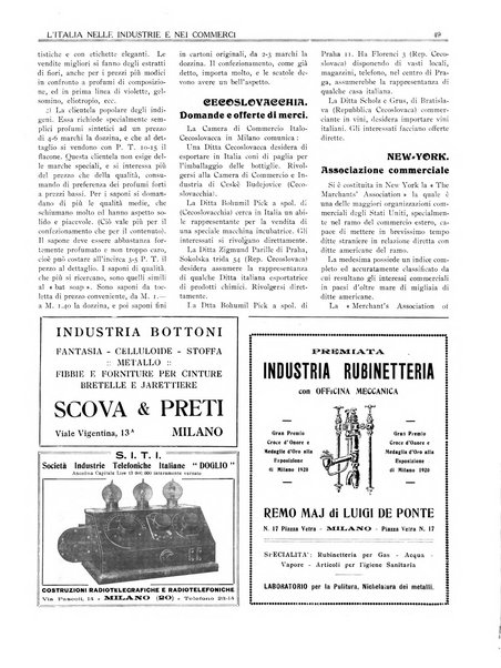 L'Italia nelle industrie e nei commerci rassegna mensile del Movimento economico in Italia