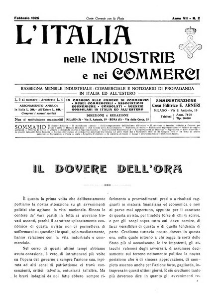 L'Italia nelle industrie e nei commerci rassegna mensile del Movimento economico in Italia