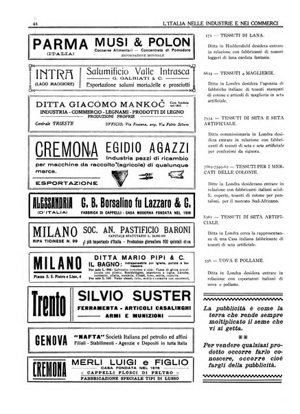 L'Italia nelle industrie e nei commerci rassegna mensile del Movimento economico in Italia