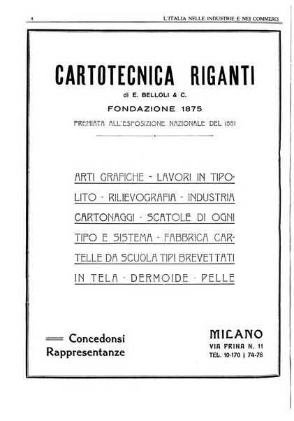 L'Italia nelle industrie e nei commerci rassegna mensile del Movimento economico in Italia