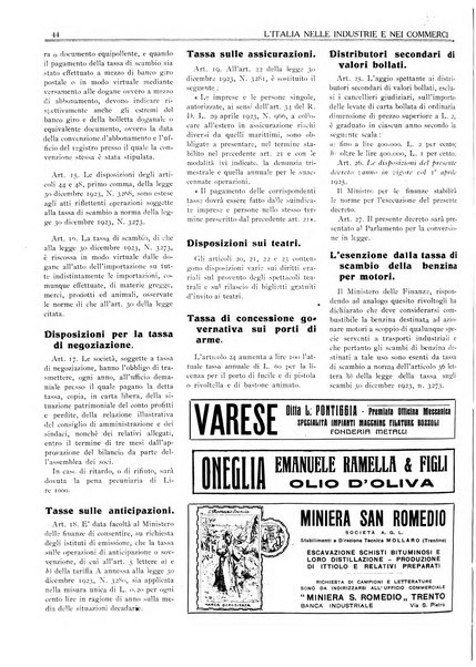 L'Italia nelle industrie e nei commerci rassegna mensile del Movimento economico in Italia