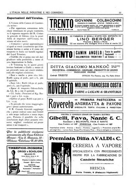 L'Italia nelle industrie e nei commerci rassegna mensile del Movimento economico in Italia